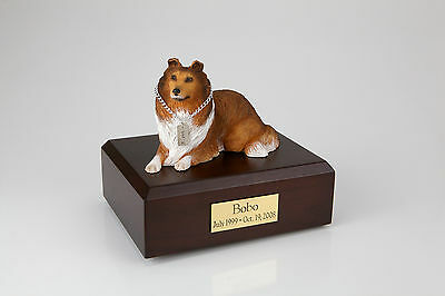 Sable Collie Pet Funeral Cremation Urn Available in 3 Different Colors & 4 Sizes
