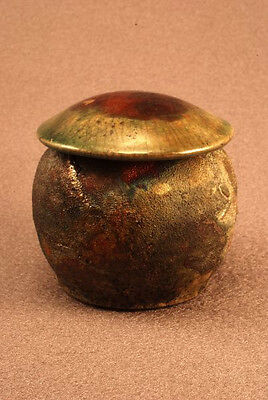 RAKU Unique Ceramic Companion Small/ Keepsake Funeral Cremation Urn #K001