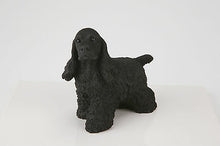 Load image into Gallery viewer, Black Cocker Spaniel Pet Funeral Cremation Urn Avail in 3 Diff Colors &amp; 4 Sizes
