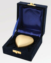 Load image into Gallery viewer, Bronze Finished Permanent Brass Heart Shaped Keepsake Funeral Cremation Urn
