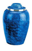 Load image into Gallery viewer, Blue Cobalt Alloy Infant/Child/Pet 6&quot; Size Funeral Cremation Urn w. Velvet Pouch
