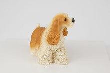Load image into Gallery viewer, Tan Cocker Spaniel Pet Funeral Cremation Urn Avail in 3 Diff Colors &amp; 4 Sizes
