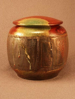 RAKU Unique Ceramic Pet Funeral Cremation Urn #P007