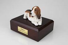 Load image into Gallery viewer, Basset Hound Pet Funeral Cremation Urn Available in 3 Different Colors &amp; 4 Sizes
