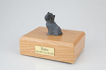 Load image into Gallery viewer, Black Cairn Terrier Pet Funeral Cremation Urn Avail in 3 Diff Colors &amp; 4 Sizes
