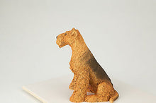 Load image into Gallery viewer, Airedale Terrier Pet Funeral Cremation Urn Avail in 3 Different Colors &amp; 4 Sizes
