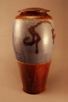RAKU Unique Ceramic Individual Adult Funeral Cremation Urn #A0019