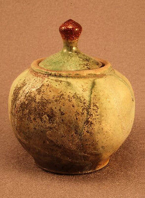 RAKU Unique Ceramic Companion Small/ Keepsake Funeral Cremation Urn #I008