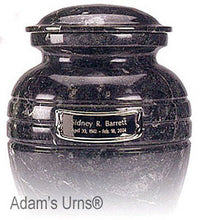 Load image into Gallery viewer, Adult Funeral Cremation Urn made from a block of Solid Black Marble, 205 Inches
