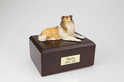 Collie Pet Funeral Cremation Urn Available in 3 Different Colors & 4 Sizes