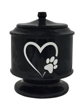 Load image into Gallery viewer, Lasting Tribute Black Colored Ebony Marble Funeral Cremation Pet Urn
