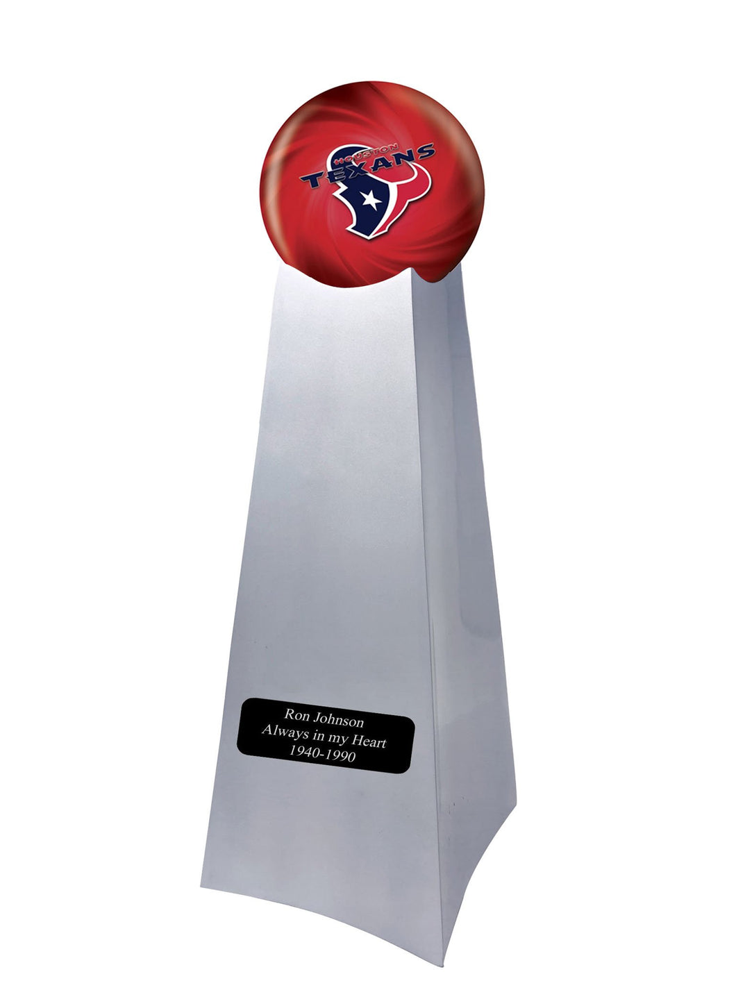 Houston Texans Football Championship Trophy Large/Adult Cremation Urn 200 Cubic Inches