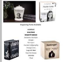 Load image into Gallery viewer, Extra-Large/Companion 500 Cub. In. Cream/Tan Color Marble Funeral Cremation Urn
