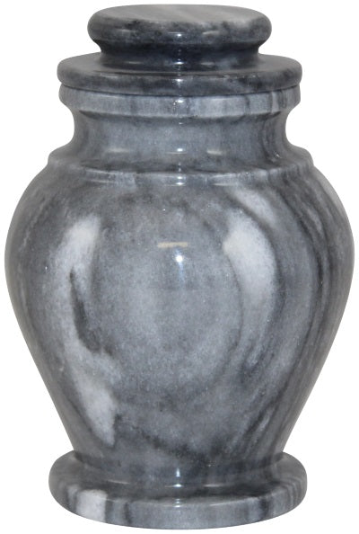 Serenity Cashmere Gray Marble Funeral Cremation Urn Keepsake, 15 Cubic Inches