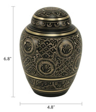 Load image into Gallery viewer, Solid Brass Radiance Infant/Child/Pet Funeral Cremation Urn 80 Cubic Inches
