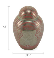 Load image into Gallery viewer, Teddy Bear Pink Petite Cremation Urn, 20 Cubic Inches
