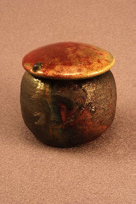 RAKU Unique Ceramic Companion Small/ Keepsake Funeral Cremation Urn #K002
