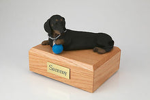 Load image into Gallery viewer, Black Dachshund Pet Funeral Cremation Urn Avail in 3 Different Colors &amp; 4 Sizes

