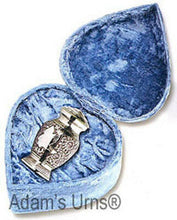 Load image into Gallery viewer, Solid Brass Keepsake Funeral Cremation Urn W. Eagle Emblem and Velvet Heart Box
