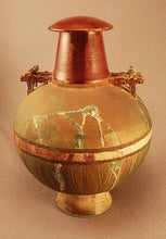 Load image into Gallery viewer, RAKU Unique Ceramic Individual Adult Funeral Cremation Urn #A008
