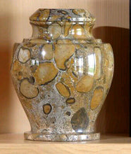 Load image into Gallery viewer, Carpel Pebble Stone Marble Adult Funeral Cremation Urn, 220 Cubic Inches
