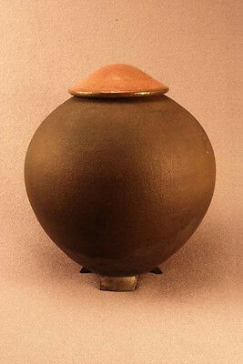 RAKU Unique Ceramic Individual Adult Funeral Cremation Urn #A0022