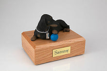 Load image into Gallery viewer, Black Dachshund Pet Funeral Cremation Urn Avail in 3 Different Colors &amp; 4 Sizes
