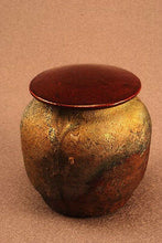 Load image into Gallery viewer, RAKU Unique Ceramic Companion Small/ Keepsake Funeral Cremation Urn #K004
