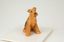 Load image into Gallery viewer, Airedale Terrier Pet Funeral Cremation Urn Avail in 3 Different Colors &amp; 4 Sizes
