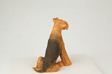 Load image into Gallery viewer, Airedale Terrier Pet Funeral Cremation Urn Avail in 3 Different Colors &amp; 4 Sizes
