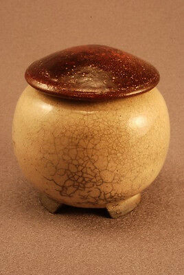 RAKU Unique Ceramic Companion Small/ Keepsake Funeral Cremation Urn #I0010