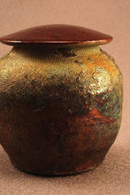 Load image into Gallery viewer, RAKU Unique Ceramic Companion Small/ Keepsake Funeral Cremation Urn #K004
