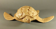 Load image into Gallery viewer, Natural Biodegradable Paper Turtle Urn,Hand Crafted Adult Funeral Cremation Urn
