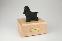 Load image into Gallery viewer, Black Cocker Spaniel Pet Funeral Cremation Urn Avail in 3 Diff Colors &amp; 4 Sizes

