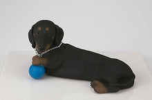 Load image into Gallery viewer, Black Dachshund Pet Funeral Cremation Urn Avail in 3 Different Colors &amp; 4 Sizes
