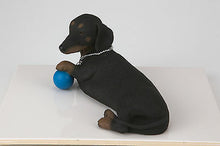 Load image into Gallery viewer, Black Dachshund Pet Funeral Cremation Urn Avail in 3 Different Colors &amp; 4 Sizes
