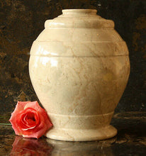 Load image into Gallery viewer, Monarch Cameo Marble, White Colored Adult Funeral Cremation Urn
