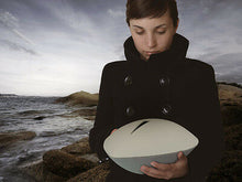 Load image into Gallery viewer, White Biodegradable Memento Urn, Hand Crafted Adult Funeral Cremation Urn
