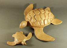 Load image into Gallery viewer, Natural Biodegradable Paper Turtle, Hand Crafted Keepsake Cremation Urn
