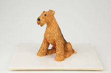 Load image into Gallery viewer, Airedale Terrier Pet Funeral Cremation Urn Avail in 3 Different Colors &amp; 4 Sizes
