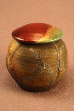 Load image into Gallery viewer, RAKU Unique Ceramic Companion Small/ Keepsake Funeral Cremation Urn #K003
