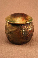 Load image into Gallery viewer, RAKU Unique Ceramic Companion Small/ Keepsake Funeral Cremation Urn #K001
