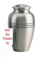 Load image into Gallery viewer, Silver/Pewter Color, Large/Adult Funeral Cremation Urn w. Box,Many Sizes Avail.
