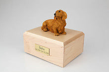 Load image into Gallery viewer, Brown Dachshund Pet Funeral Cremation Urn Avail in 3 Different Colors &amp; 4 Sizes
