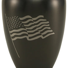 Load image into Gallery viewer, Large Funeral Cremation Urn for ashes, 210 Cubic Inches - Classic Flag
