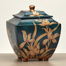 Load image into Gallery viewer, Indigo Orchid Resin Adult 200 Cubic Inch Funeral Cremation Urn for Ashes
