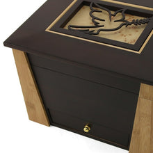 Load image into Gallery viewer, Large 200 Cubic Inch Wood Craftsman Memory Chest Funeral Cremation Urn w/Dove
