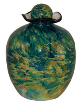 Load image into Gallery viewer, XL/Companion 400 Cubic Inch Rome Nuvole Funeral Glass Cremation Urn for Ashes
