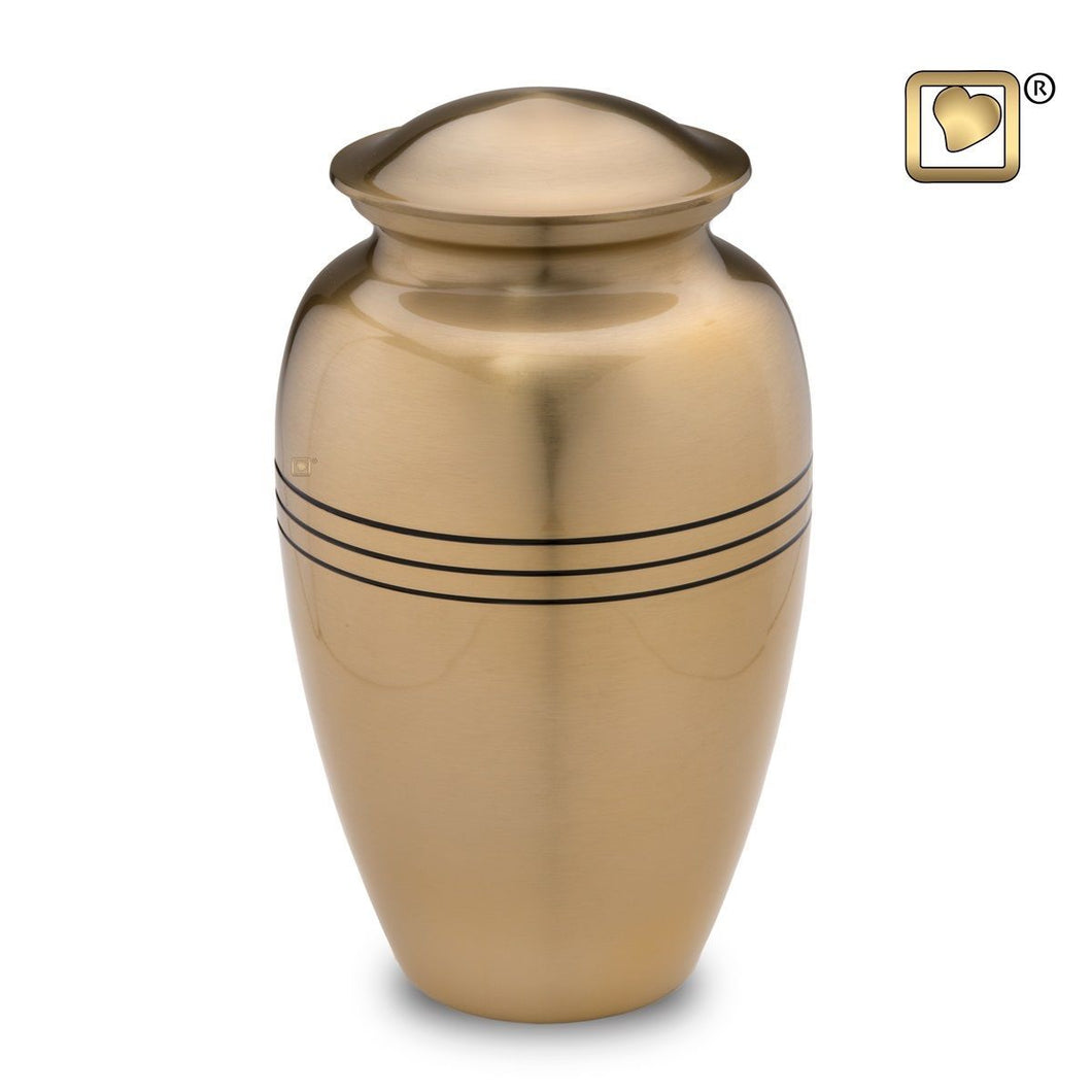 Gold Classic Radiance Adult Funeral Cremation Urn, 200 Cubic Inches