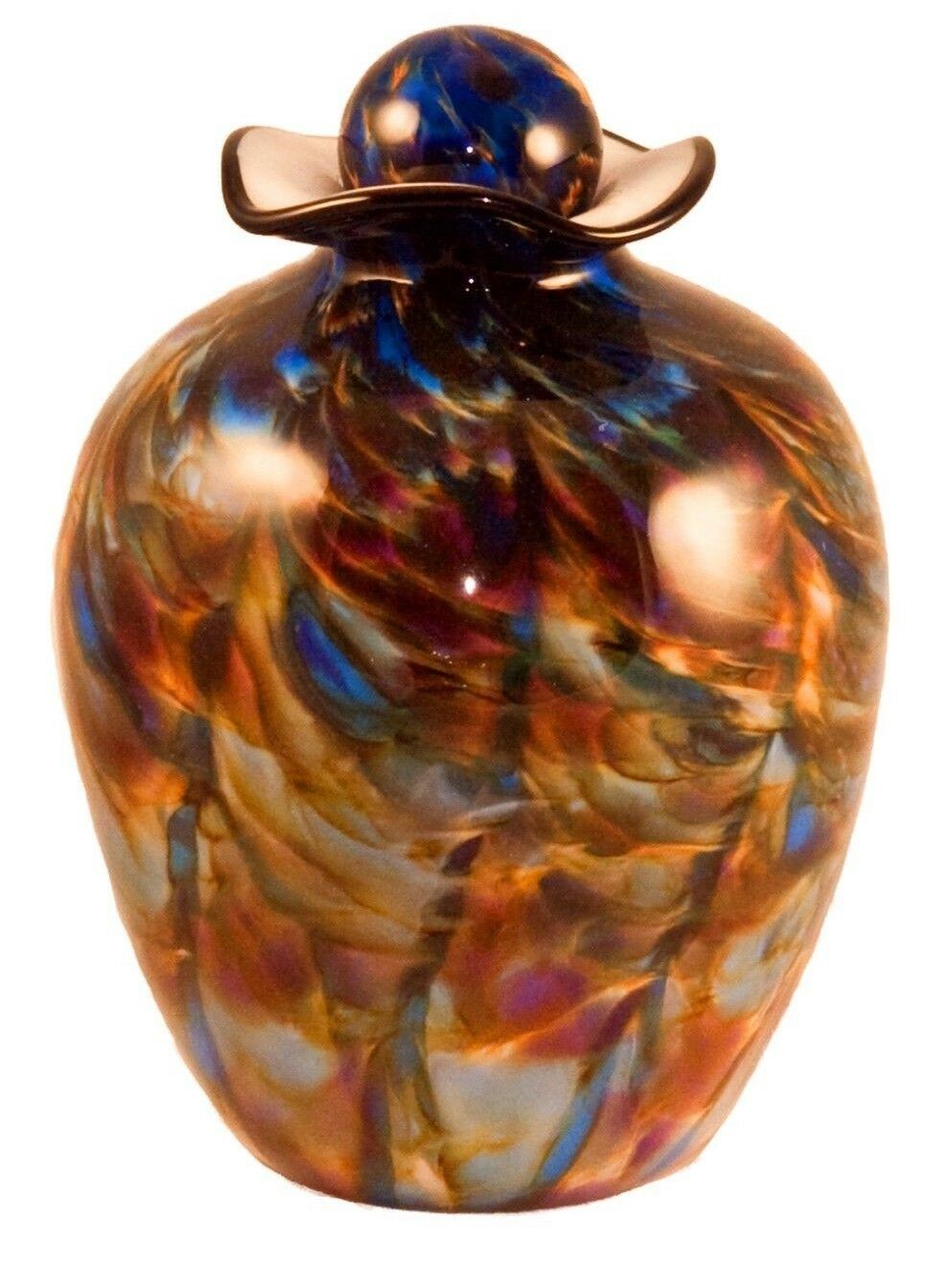 Large/Adult 220 Cubic Inch Rome Evening Funeral Glass Cremation Urn for Ashes
